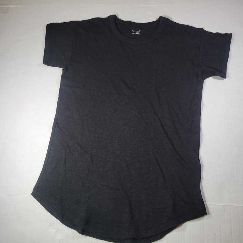 Madewell Women Black Classic Casual Cotton Crewneck T-Shirt Size XXS